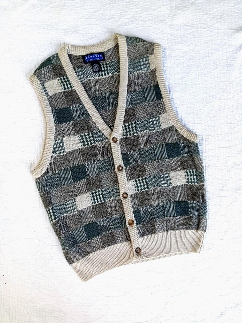 Vintage Jantzen Classics Button Up Sweater Vest